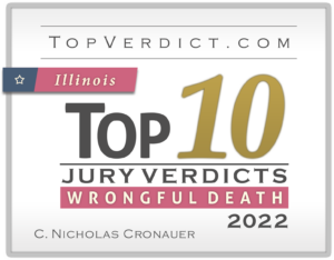 Cronauer Law secured a verdict that amounted amongst the Top 10 in the State of Illinois for Wrongful Death cases.