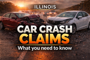 Infografía sobre reclamaciones por accidente de coche en Illinois - Cronauer Law abogado de lesiones personales