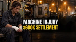 Illinois machinery injury at work settlement for injured worker