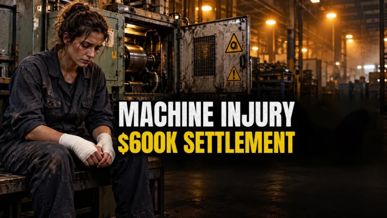 Illinois machinery injury at work settlement for injured worker
